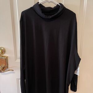 Catherines Black Long Sleeve Turtleneck Top Size 3X